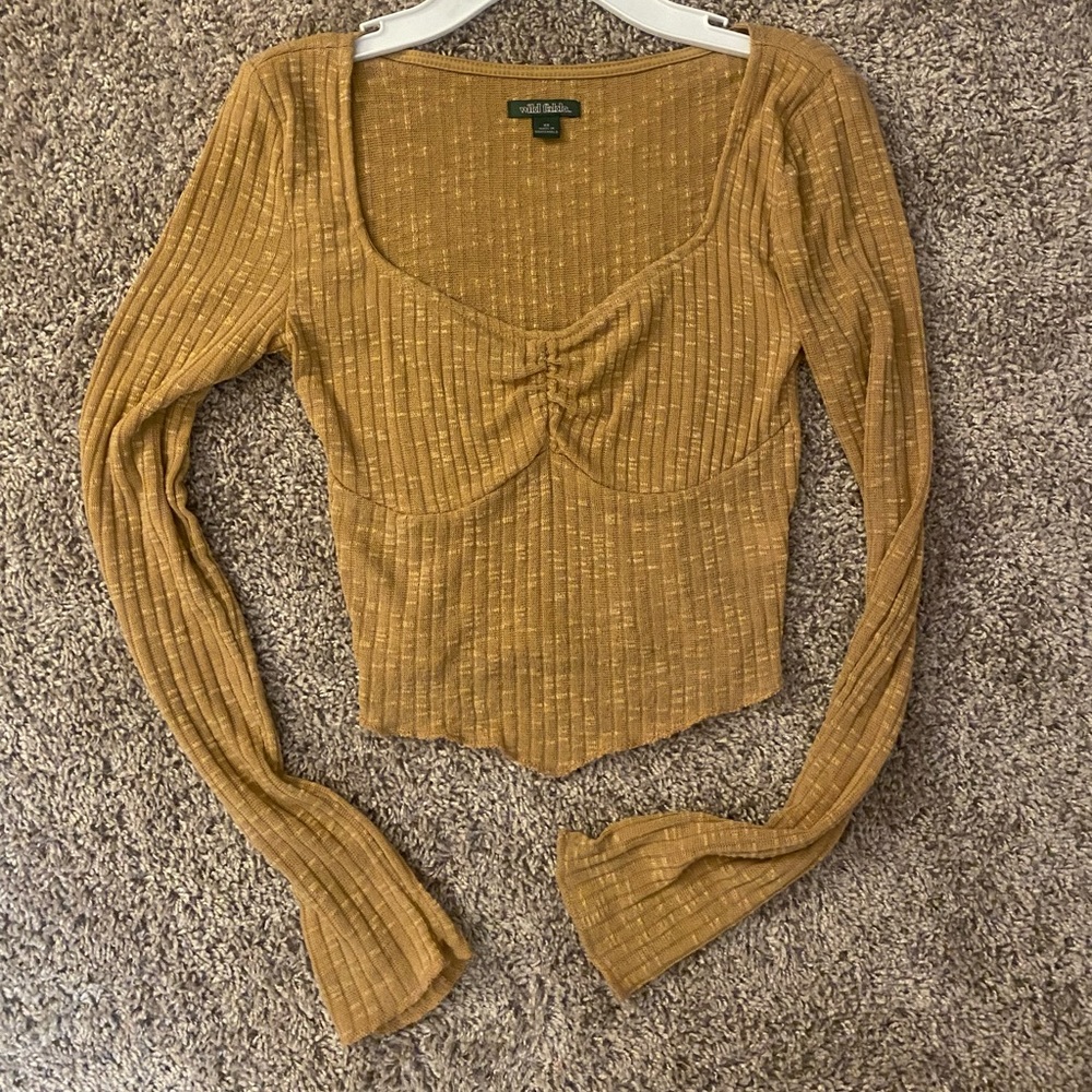 light brown crop top
